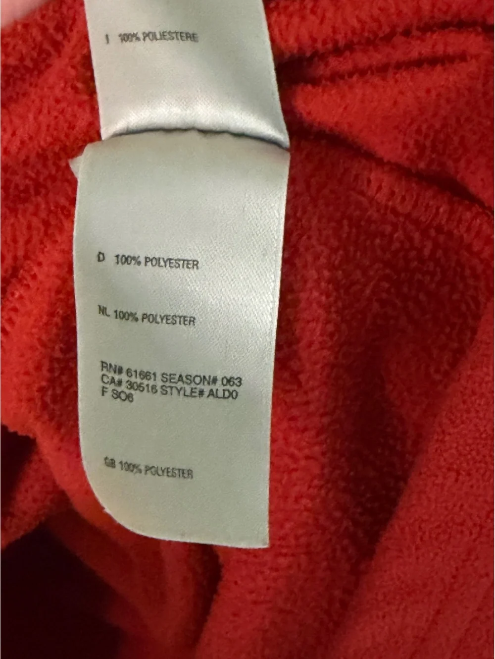 The North Face Red Men's Medium Polyester Fleece Pullover